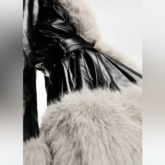 Faux Leather tie waist Jacket ‼️ NEW ‼️ - Picture 3 of 4